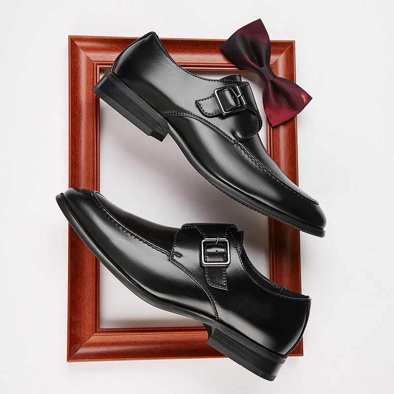 Buckle business leather shoes