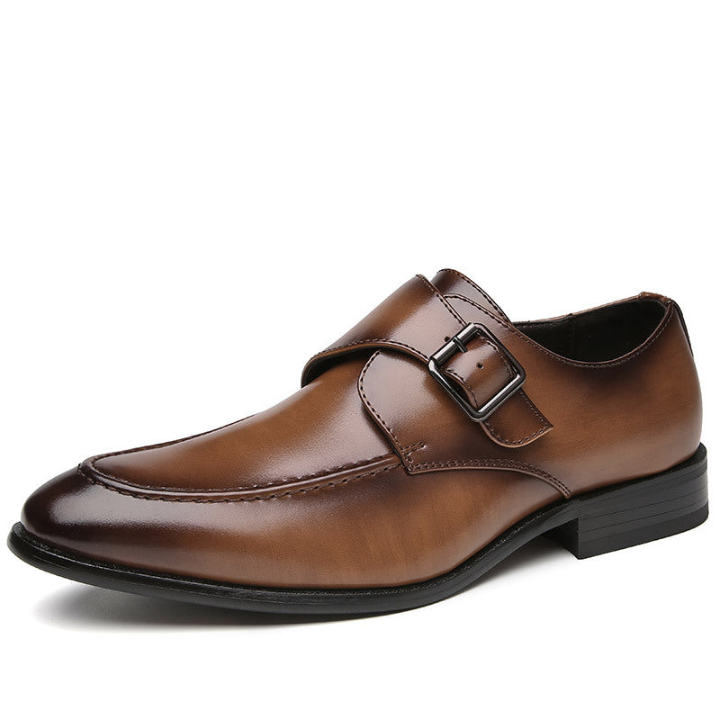 Buckle business leather shoes
