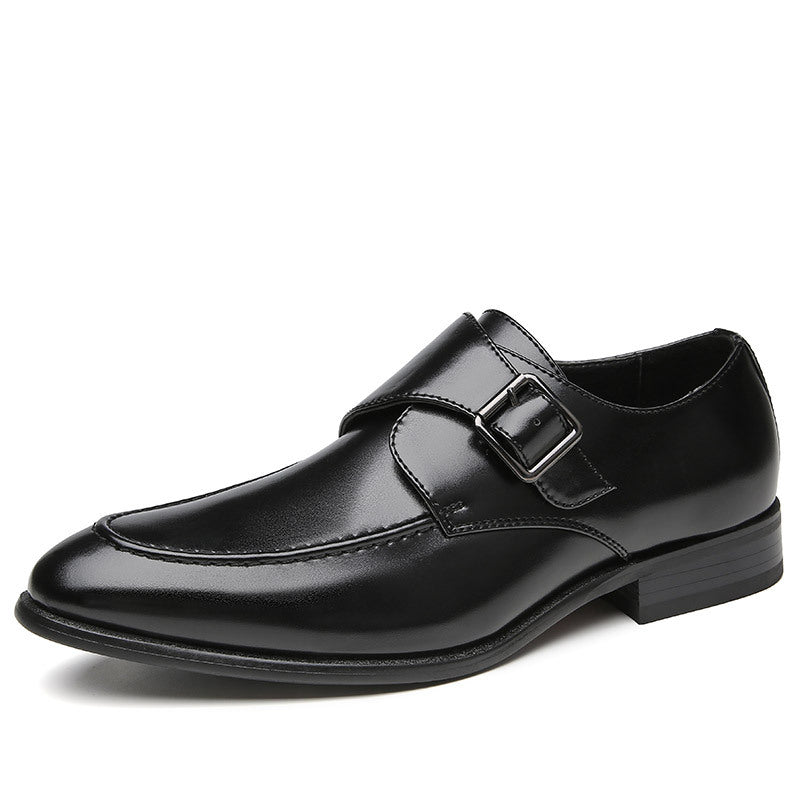 Buckle business leather shoes
