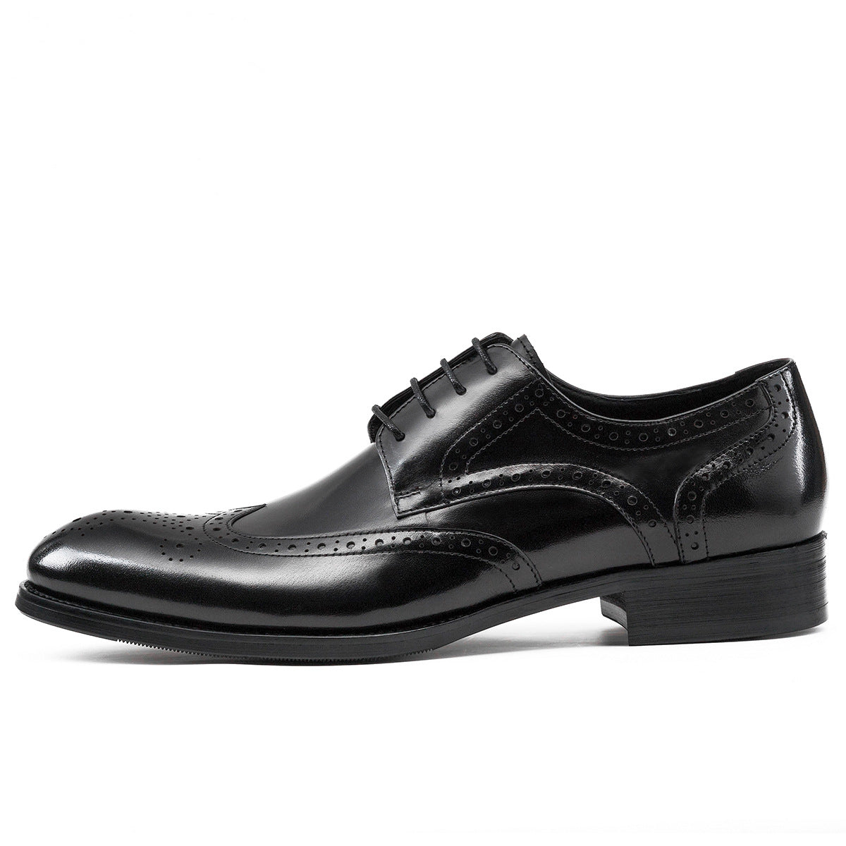 Brock carved casual leather shoes