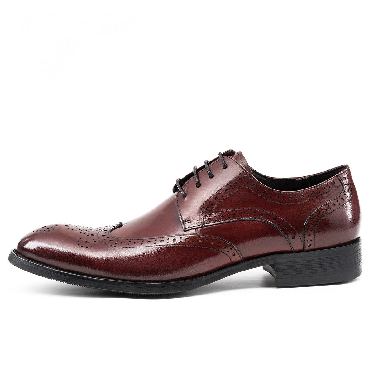 Brock carved casual leather shoes