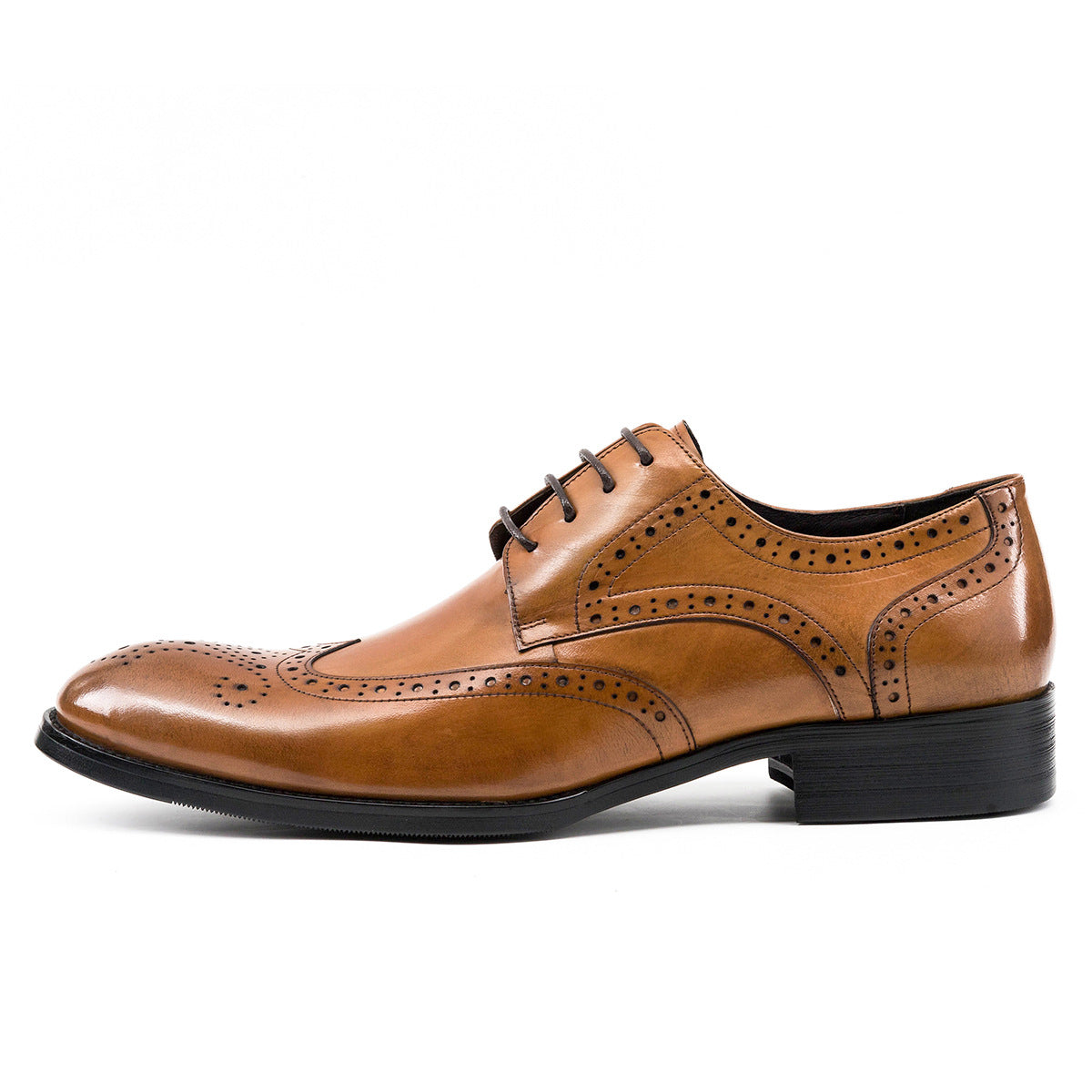 Brock carved casual leather shoes