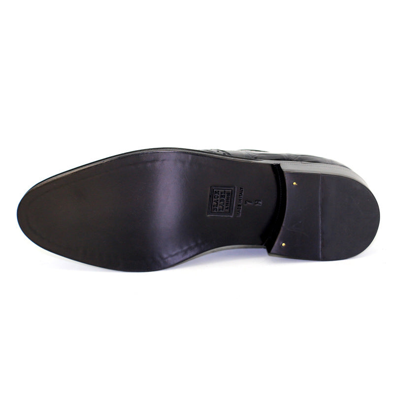 Men's dress alligator belly shoes
