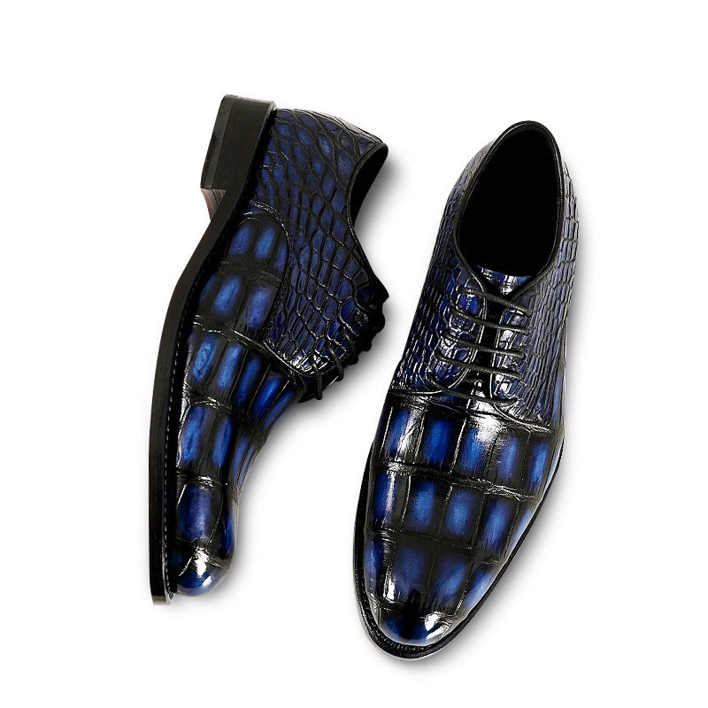 Alligator leather formal business hand rub Goodyear craft