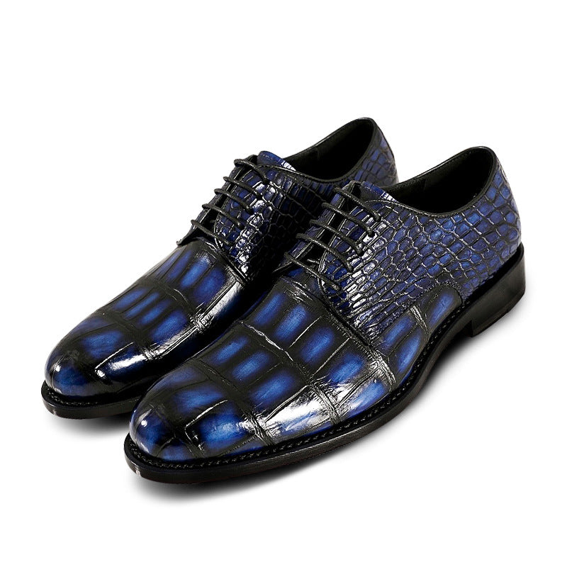 Alligator leather formal business hand rub Goodyear craft