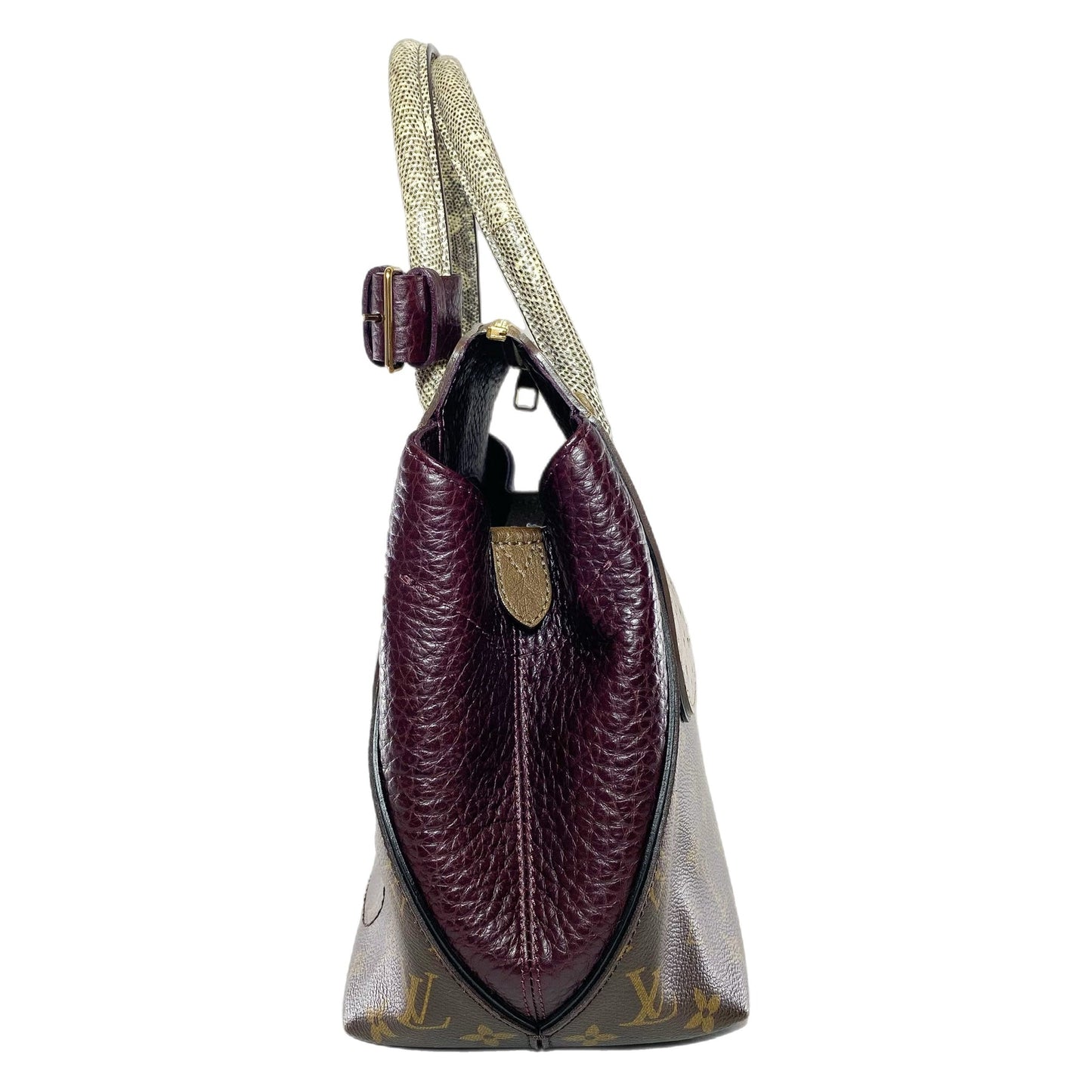 LOUIS VUITTON BORDEAUX OSTRICH LIZARD MAJESTUEUX TOTE MM