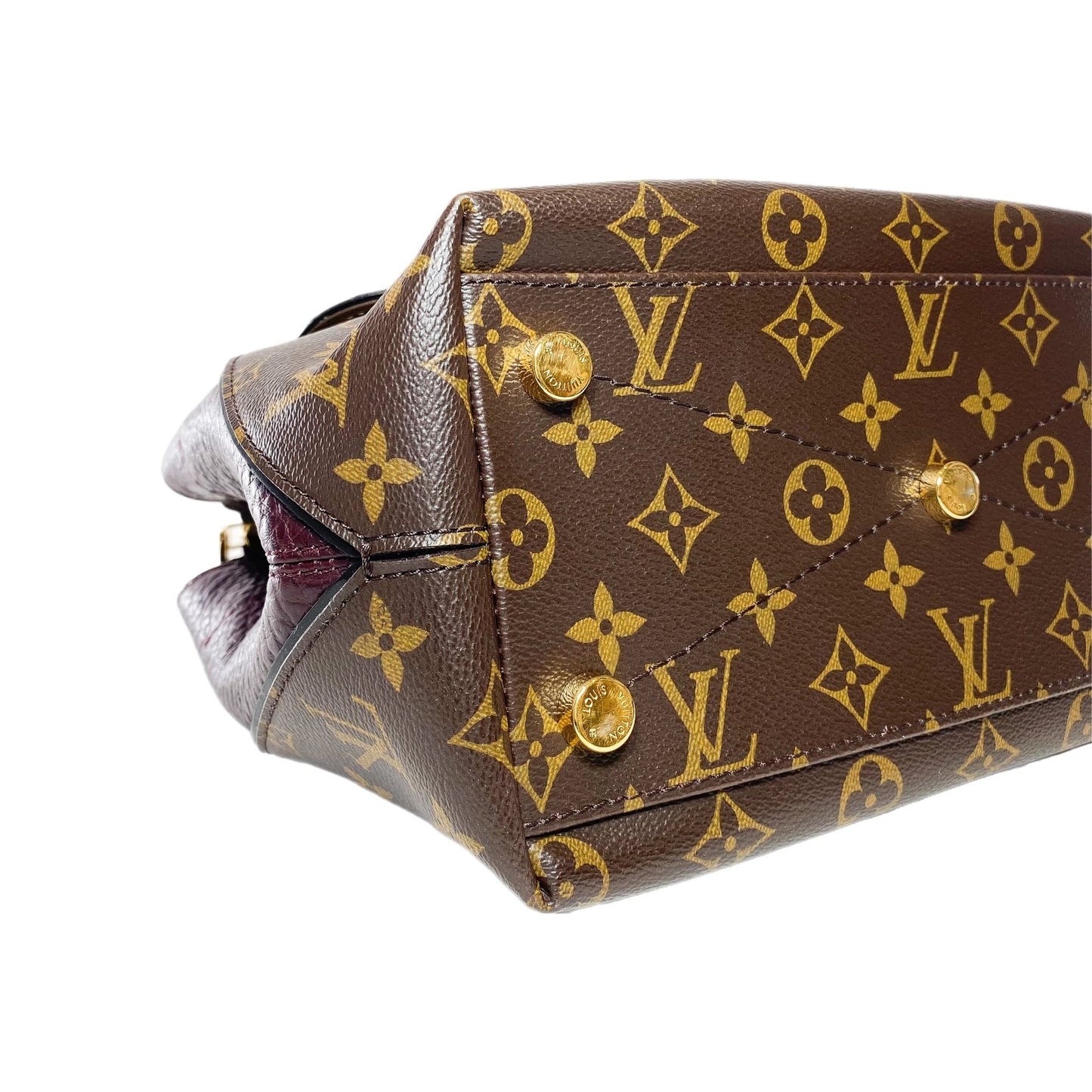 LOUIS VUITTON BORDEAUX OSTRICH LIZARD MAJESTUEUX TOTE MM