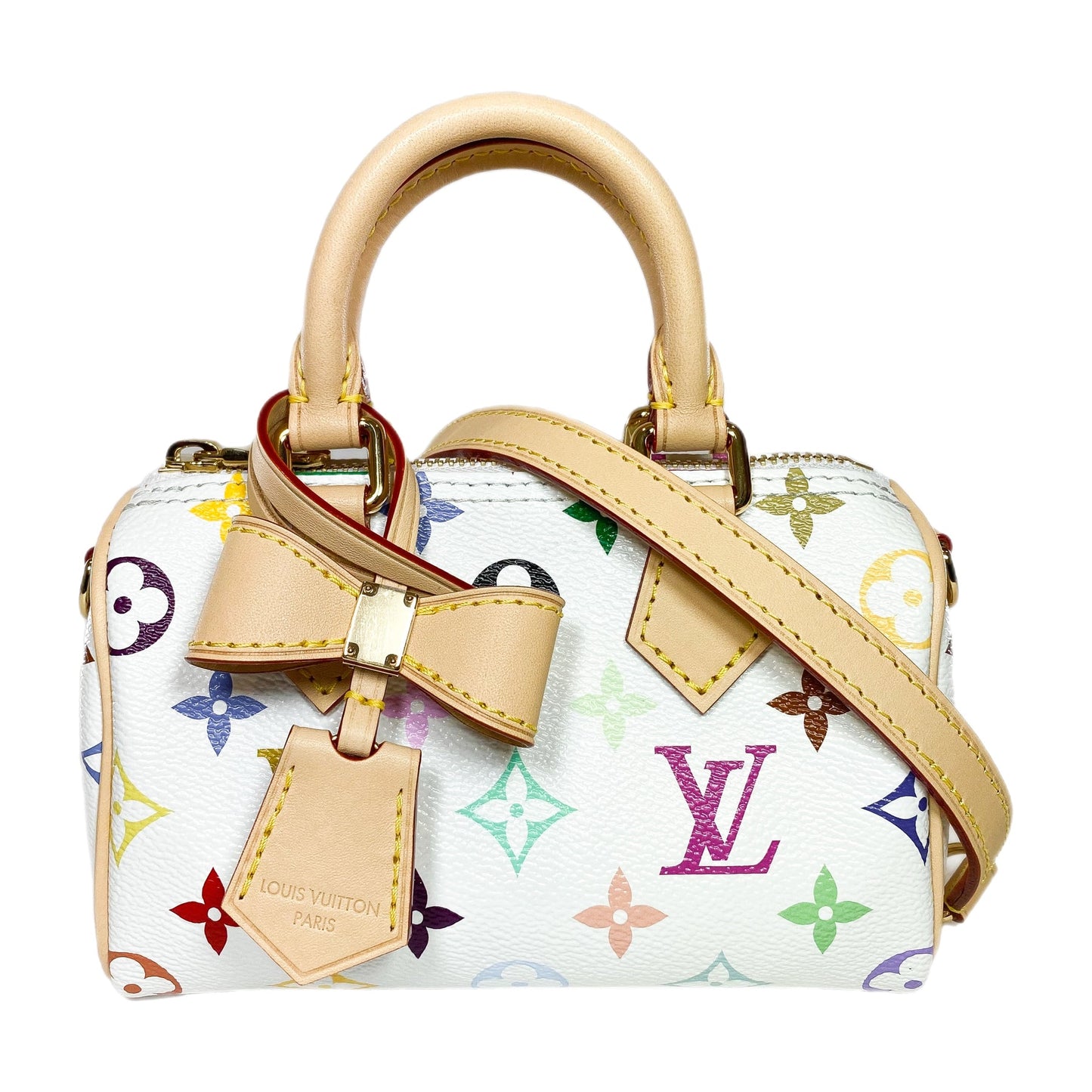 LOUIS VUITTON X TAKASHI MURAKAMI WHITE MULTICOLOR NANO SPEEDY