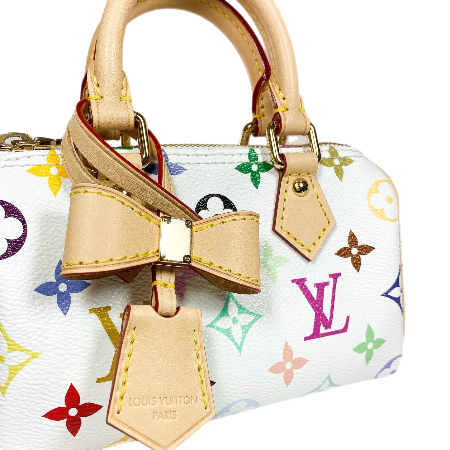 LOUIS VUITTON X TAKASHI MURAKAMI WHITE MULTICOLOR NANO SPEEDY