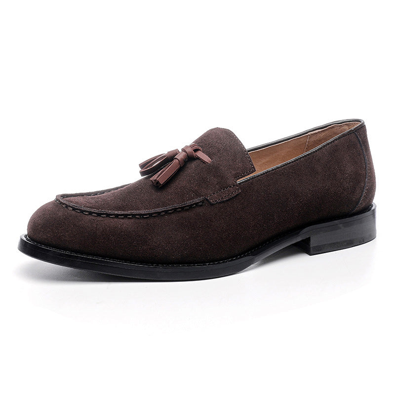 Vintage leather fringe business casual shoes