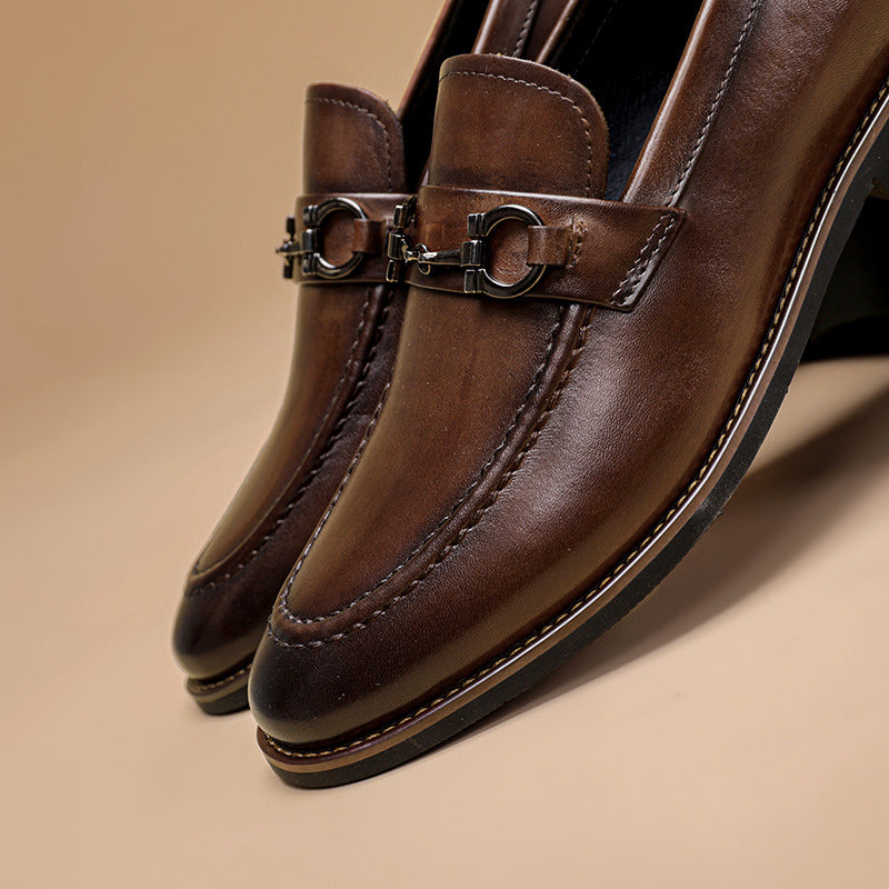 Business Men's Casual shoes Platform soled men's loafers