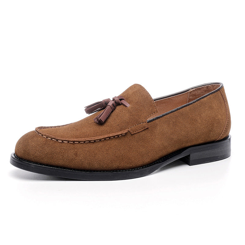 Vintage leather fringe business casual shoes