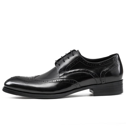 Brock carved casual leather shoes