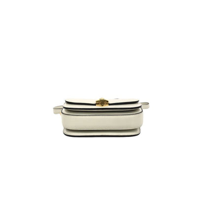 CUCCi-A cream-colored single-shoulder bag made of cowhide.
