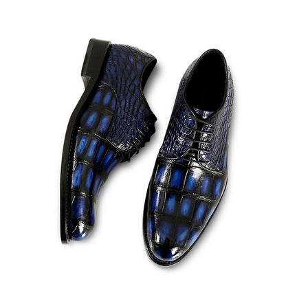 Alligator leather formal business hand rub Goodyear craft