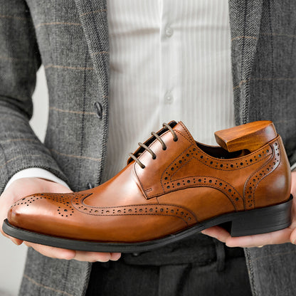 Brock carved casual leather shoes